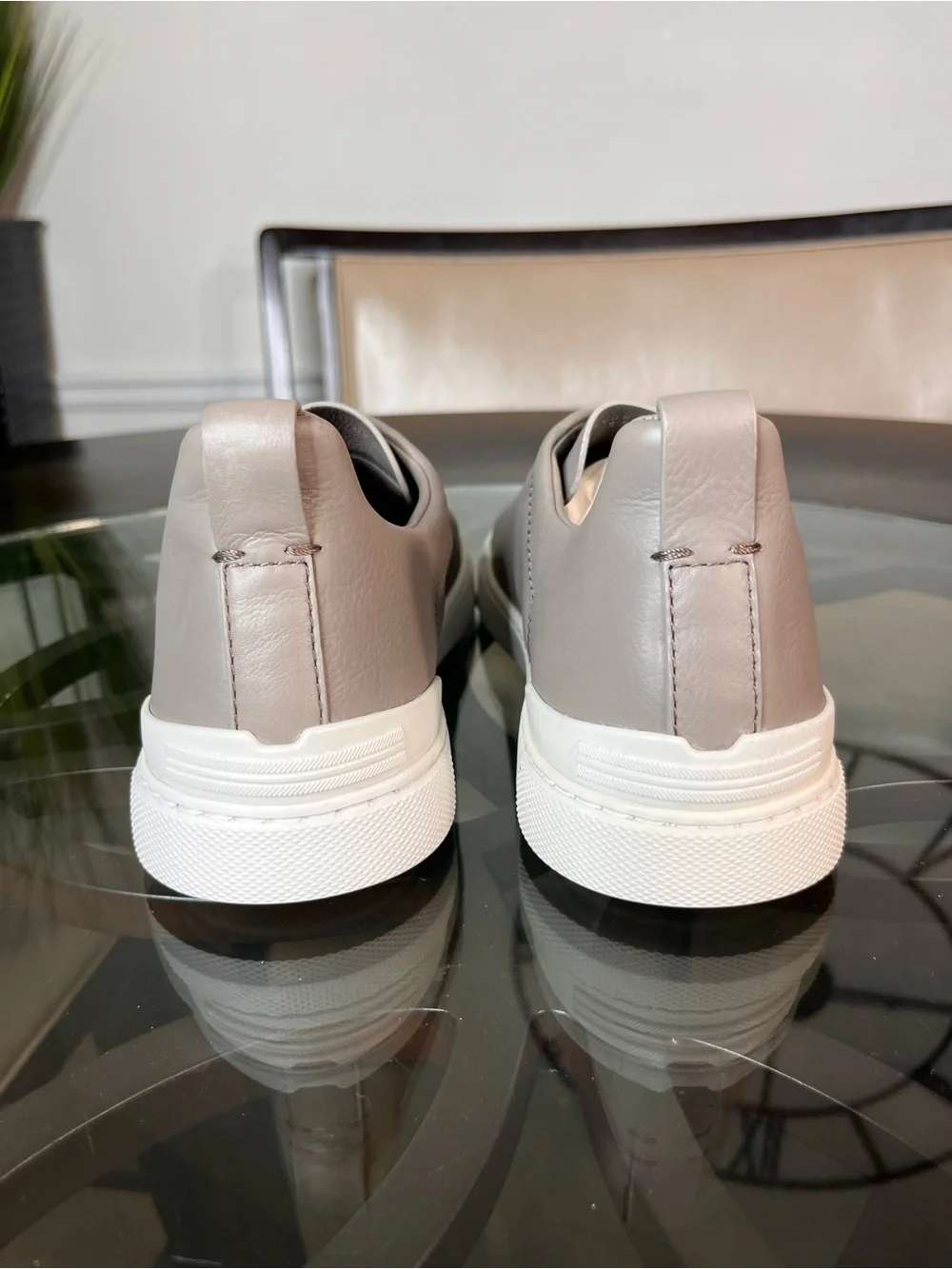 Triple Stitch Secondskin Zegna Sneaker Gray Mens 8.5 Brand New